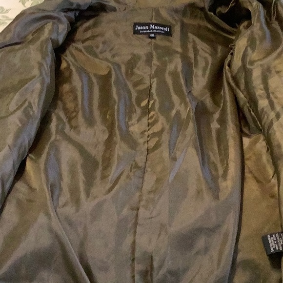 🦋 JASON MAXWELL Outerwear Collection hooded olive green utility jacket. Size PM - Picture 9 of 14
